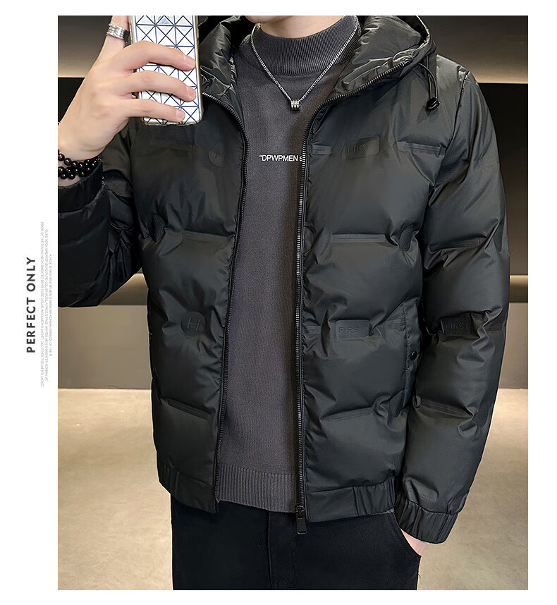 高梵黑金鹅绒服黑珍珠3.0四格羽绒服男户外23年新款官方冬季厚外套 黑色 【男女同款】 XL 【180/鹅绒306g】